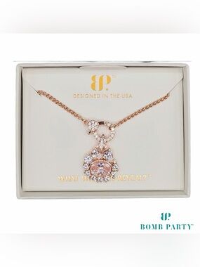 Bomb Party April 2026 The Harlow Necklace in Rose Gold
